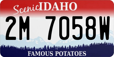 ID license plate 2M7058W