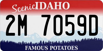 ID license plate 2M7059D