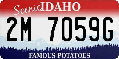 ID license plate 2M7059G