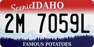 ID license plate 2M7059L