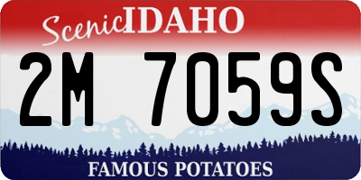 ID license plate 2M7059S