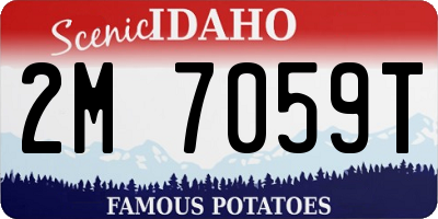 ID license plate 2M7059T