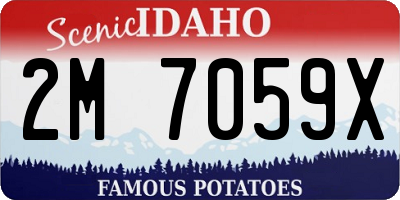 ID license plate 2M7059X