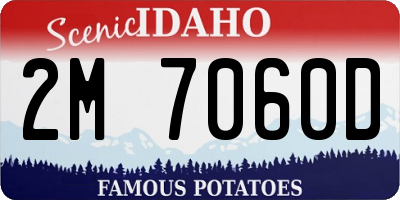 ID license plate 2M7060D