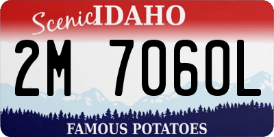 ID license plate 2M7060L