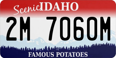 ID license plate 2M7060M