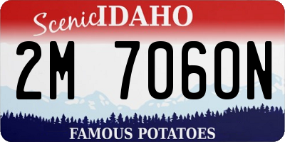 ID license plate 2M7060N
