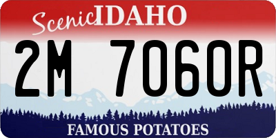 ID license plate 2M7060R