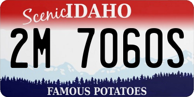 ID license plate 2M7060S