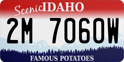 ID license plate 2M7060W