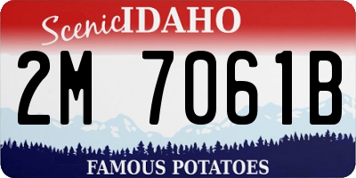 ID license plate 2M7061B