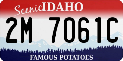ID license plate 2M7061C