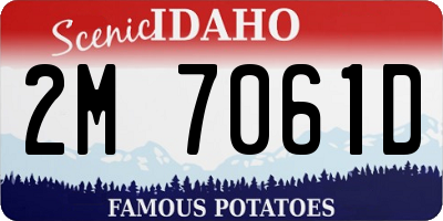 ID license plate 2M7061D