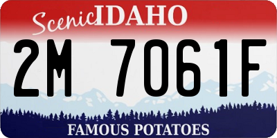 ID license plate 2M7061F