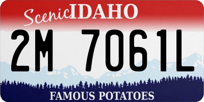 ID license plate 2M7061L