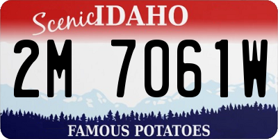 ID license plate 2M7061W