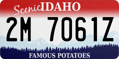 ID license plate 2M7061Z