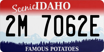 ID license plate 2M7062E