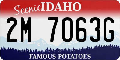ID license plate 2M7063G