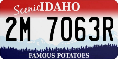 ID license plate 2M7063R