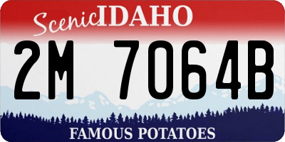 ID license plate 2M7064B