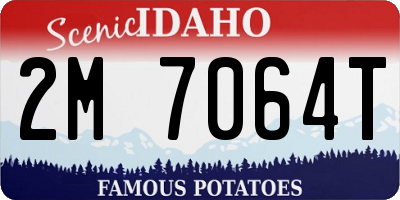 ID license plate 2M7064T