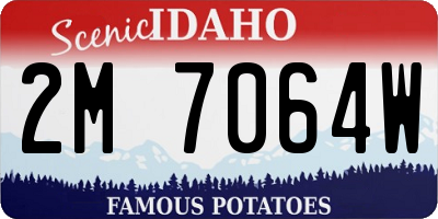 ID license plate 2M7064W