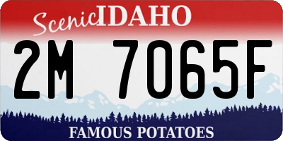 ID license plate 2M7065F