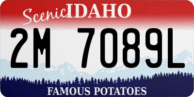 ID license plate 2M7089L