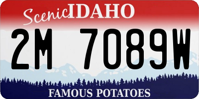 ID license plate 2M7089W
