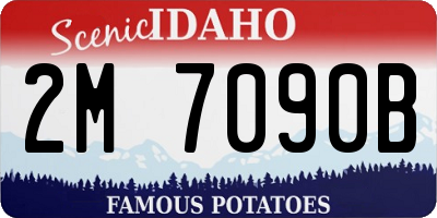ID license plate 2M7090B