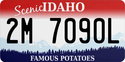 ID license plate 2M7090L