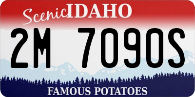 ID license plate 2M7090S