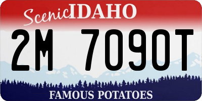 ID license plate 2M7090T