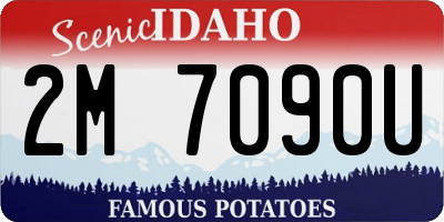 ID license plate 2M7090U