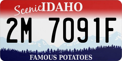 ID license plate 2M7091F
