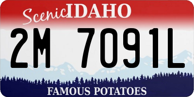 ID license plate 2M7091L