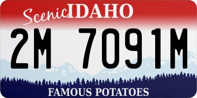 ID license plate 2M7091M