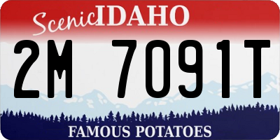 ID license plate 2M7091T