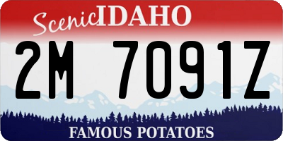 ID license plate 2M7091Z
