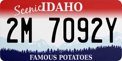 ID license plate 2M7092Y