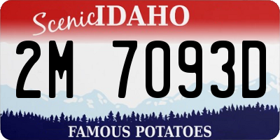 ID license plate 2M7093D