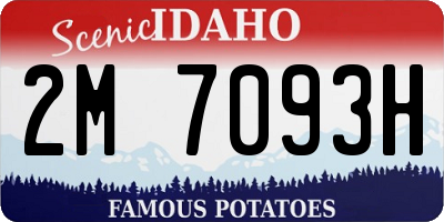 ID license plate 2M7093H