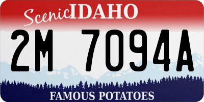 ID license plate 2M7094A