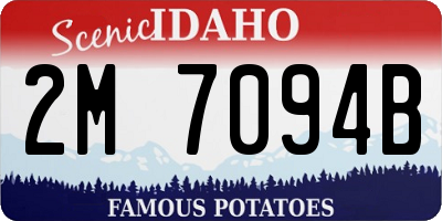 ID license plate 2M7094B