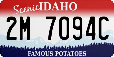 ID license plate 2M7094C