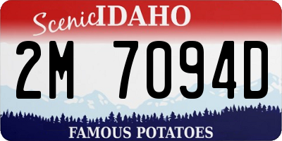 ID license plate 2M7094D