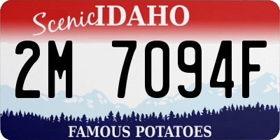 ID license plate 2M7094F
