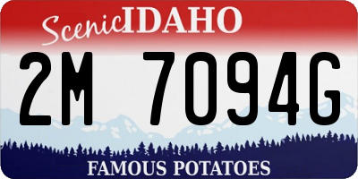 ID license plate 2M7094G