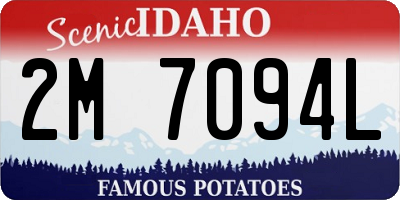 ID license plate 2M7094L